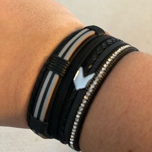 New in package black multi strand bracelet!